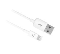 Cable USB Lightning Ewent EW9902 2m Blanco MFI, USB-A a Lightning, Certificado