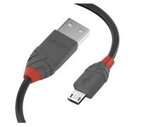 Lindy Cable USB 36735 – USB 2.0 5 m USB A a Micro-USB B Negro, Gris