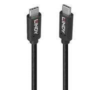 Cable USB Lindy 36975 1,5 m USB C a USB C 20 Gbit/s Negro