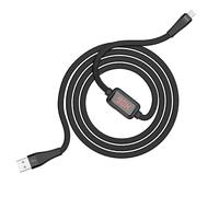 Cable USB Macho - Micro USB Macho S4 con Pantalla (Negro) 1.20 mts - HOCO