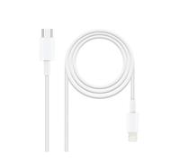 CABLE USB NANO CABLE LIGTHNING - USBC 1,0M BLANCO