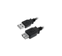 CABLE USB NANO CABLE USB2.0 A/M - USB2.0 A/H 1.8M NEGRO ALARGADOR
