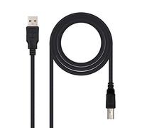 CABLE USB NANO CABLE USB2.0 A/M - USB2.0 B/M 1.0M NEGRO IMPRESORA