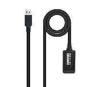 Nanocable Cable prolongador 10.01.0311 USB 3.0 A macho - A hembra 5 m Negro con amplificador