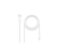 Cable USB - Nanocable - 10.10.0600 - 0,5 m - Lightning - USB C - Blanco