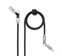 Nanocable 10.01.2602 cable usb 2 m usb a/usb c usb c/lightning negro,