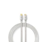 Cable USB Nedis CCTB60650AL20 2 m Micro-USB B a USB C aluminio