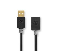 Nedis Cable USB 2.0 A Macho - A H embra 2.0 m Antracita