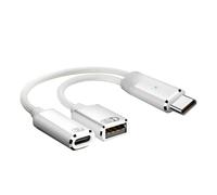 Cable USB OG - Conector bidireccional, módulo de distribución de audio de carga, divisor de salida de corriente estable, herramienta de acoplamiento electrónico ligera | Enchufe divisor para conexión