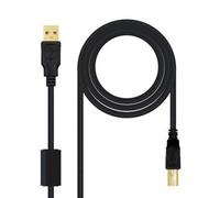 Nanocable Cable USB 2.0 para impresora Tipo A/M-B/M con ferrita 3 m Negro