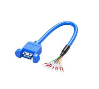 Cable USB Pigtail con cables terminales marcados, arnés trenzado de aluminio para reparación de dispositivos, proyectos de modificación, mesas de trabajo Cable de cableado USB Cables terminales