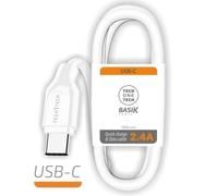 Cable USB Tech One Tech TEC2903 USB-C/A 1m 2.4A Reforzado Blanco