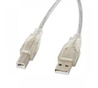 Cable USB Tipo B a USB 2.0 Tipo A Lanberg 1.8m Macho-Macho Transparente