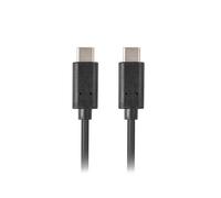 Cable USB Tipo C 2.0 Macho - 0.5m Negro, Transferencia 480 Mb/s