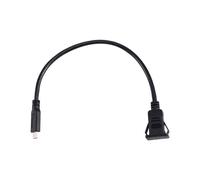 Cable USB Tipo C 3.1 Cuadrado de 10 Gbps con Montaje Empotrado. Cable de Extensión USB C Macho A Hembra con Montaje en Panel A Presión para Coche y