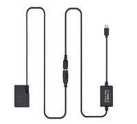 Cable USB tipo C a acoplador de batería ficticia E17/E18 para Canon 77D, 800D, 760D, T6s, 750D, 200D, Rebel SL2 - Compatible con carga PD