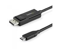 Cable usb tipo c a displayport 2m - macho - macho - negro