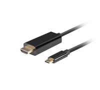 Cable usb tipo c a hdmi 4k lanberg 3m - macho - macho - negro