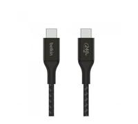Cable usb tipo c belkin 1m - macho - macho - negro trenzado