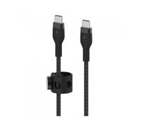 Belkin BoostCharge Pro Flex cable trenzado USB-C a USB-C, cable de carga rápida Power Delivery con certificación USB-IF para iPhone 16 y 15, Galaxy S24, iPad, MacBook, Note, Pixel y otros, 2 m, negro