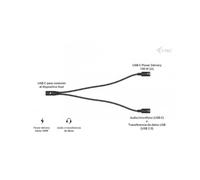 Cable usb tipo c i - tec 0.3m - macho - hembra - negro