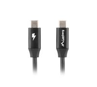 Cable usb tipo c lanberg 0.5m - macho - macho - carga rapida - negro