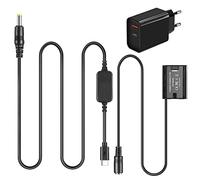 Cable USB Type-C + NP-W235 Batería Falsa CP-W235 Acoplador de CC + Adaptador PD USB-C para FUJIFILM X-T4 X-H2S GFX50SII GFX100S