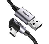 Cable USB Ugreen 50942 2 m USB A a USB C negro ángulo recto