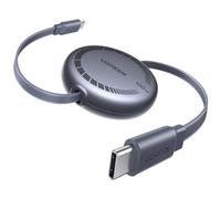 Cable USB Ugreen Retráctil USB-C a USB-C 100W 1 m Gris