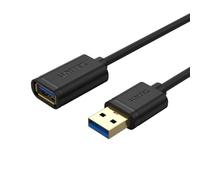 Cable USB UNITEK Y-C456GBK 0,5 m USB-A macho a USB-A hembra negro