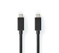 Cable USB | USB 3.2 Gen 2x2 | USB-Câ„¢ Macho | USB-Câ„¢ Macho | 100 W | 4K@60Hz | 20 Gbps | Niquelado | 1.00 m | Redondo | PVC | Negro | Caja