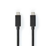 Cable USB | USB 3.2 Gen 2x2 | USB-Câ„¢ Macho | USB-Câ„¢ Macho | 100 W | 4K@60Hz | 20 Gbps | Niquelado | 2.00 m | Redondo | PVC | Negro | Caja
