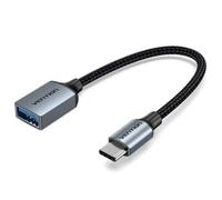 Cable USB Vention CCXHB 15cm USB-C a USB-A Hembra 5 Gbit/s Gris Níquel