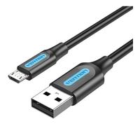 Cable USB Vention COLBI USB-A a MicroUSB-B 3 m 480 Mbps Negro