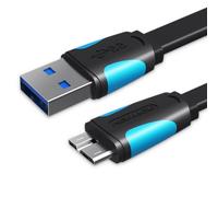 Cable USB 3.0 Vention VAS-A12-B025/ MicroUSB Macho - USB Macho/ 10W/ 5Gbps/ 25cm/ Azul y Negro