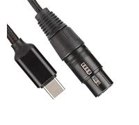 Cable USB XLR, USB C a XLR Hembra Convertidor de Enlace de Micrófono Conector de Audio de Estudio Adaptador de Cables para Computadora Grabación de Música Cable de Micrófono USB(2M)