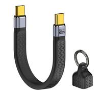 Cable USB4.0 Corto 14CM, 240W USB C a USB C Type C 40Gbps Vídeo 8K 60 Hz Carga Rápida PD Thunderbolt 3/4 Tamaño Datos para IPhone 15/15 Pro Max MacBook Galaxy S24 S23 Ultra Pixel 9/8 Pro 48V/5A