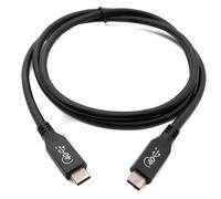 System-S Cable USB 4.0 de 100 cm Tipo C Macho a Macho 40 Gbps Adaptador en Negro