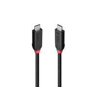 Cable USB4 2 m USB C a USB C 40 Gbit/s negro chapado en oro Lindy 37002
