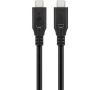 goobay Cable USB-C Gen 4 Cable de carga rápida de 100 W y 40 Gbits de transferencia de datos (PD) / Cable de carga Tipo C Cable de datos Thunderbolt 3 y 4 / MacBook, iPad, HP, Dell / 1 m / 74191