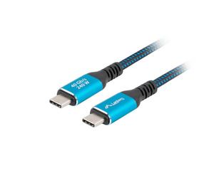 Cable USB4 Lanberg CA-CMCM-45CU-0020-BK 2m 40Gbps 8K 240W Aluminio Trenzado Cobre