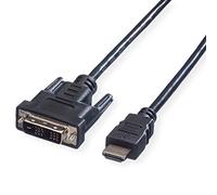 Cable VALUE DVI (18+1) macho - HDMI macho negro 2m