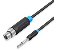 Cable Vention BBEBF TRS 6.35mm macho a XLR hembra 1m Cobre Estaño Blindaje PVC