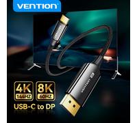 Vention Adaptador USB-C a DisplayPort CGYBF Negro 1 m