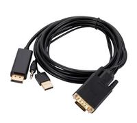 Cable VGA a DisplayPort de 1,8 m, 1,8 m, 1080p, VGA a convertidor, cable de transmisión chapado en oro