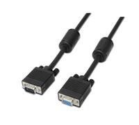 Aisens Cable SVGA con Ferrita Macho/Hembra 1.8m Negro