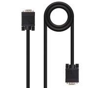 Nanocable Cable SVGA 10.15.1302 – HDB15 macho‑macho, 1,8 m, negro, doble apantallado