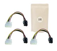 Cable X3 Molex 4 Pin Male a 6 PIN Cable hembra PCI Express 18cm Broche Power Mapa para 4pin Graphics Tarjeta a 6pin Pin - Marca francesa adaptable