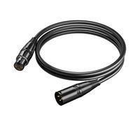 Cable XLR Canon DMX Balanceado 2 M, Cable XLR Macho a Hembra para Micrófono 3 pines Amplificador Altavoz Grabadora Mezclador Sistema PA Conexión de Audio Profesional para luz de escenario
