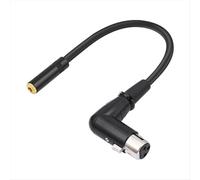 Cable XLR de 1/8 a ángulo recto, cable adaptador conversor de audio estéreo mini jack hembra balanceado de 3,5 mm B